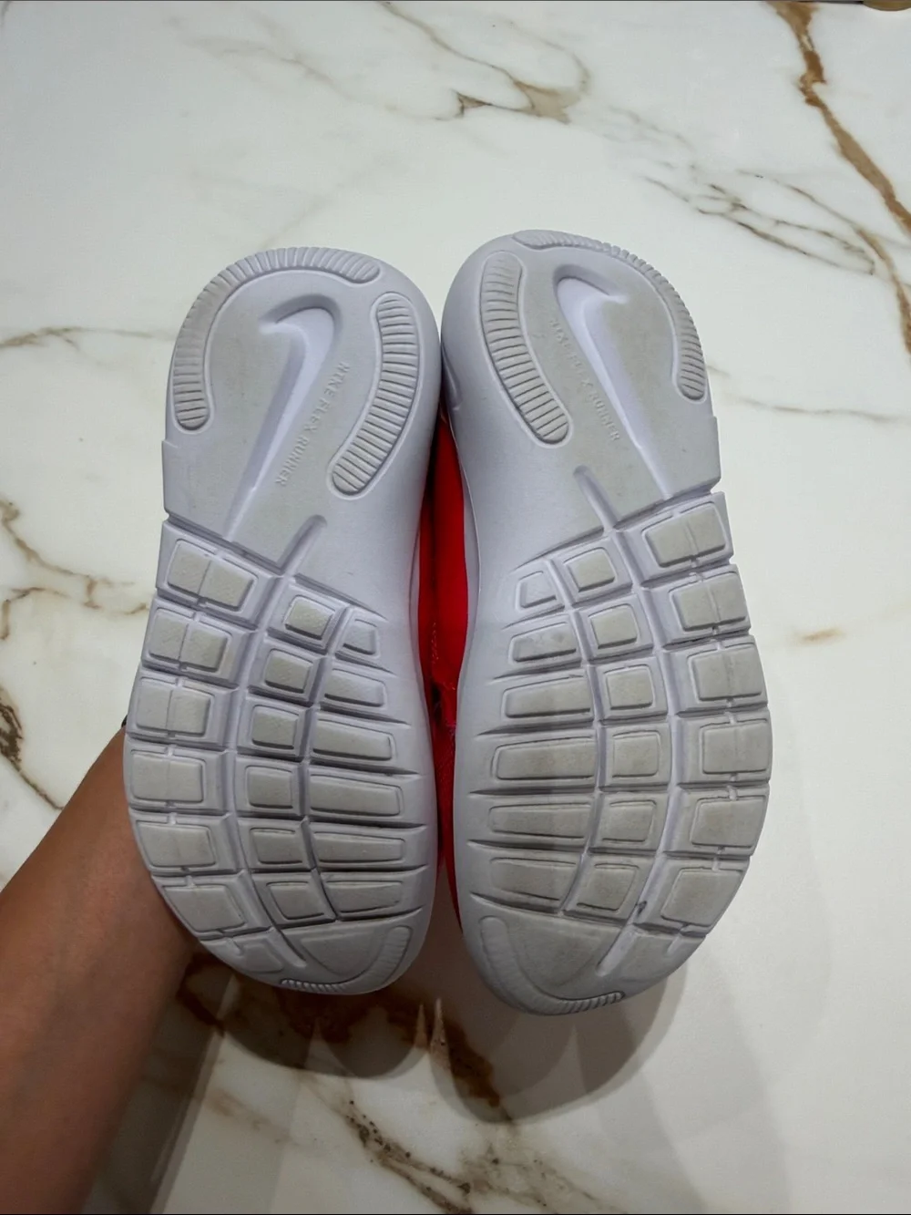 Nike Kids Red Slip-On Sneakers with White Sole